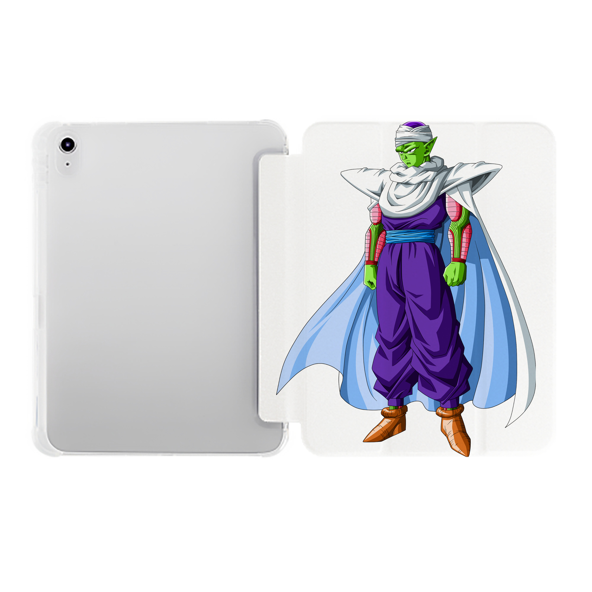 （画像用） ドラゴンボール ピッコロ DRAGON BALL Piccolo IPad ケース ペン収納付き 三つ折りスタンド PUレザー×シリコン 対応機種9.5/10.5/10.9インチ